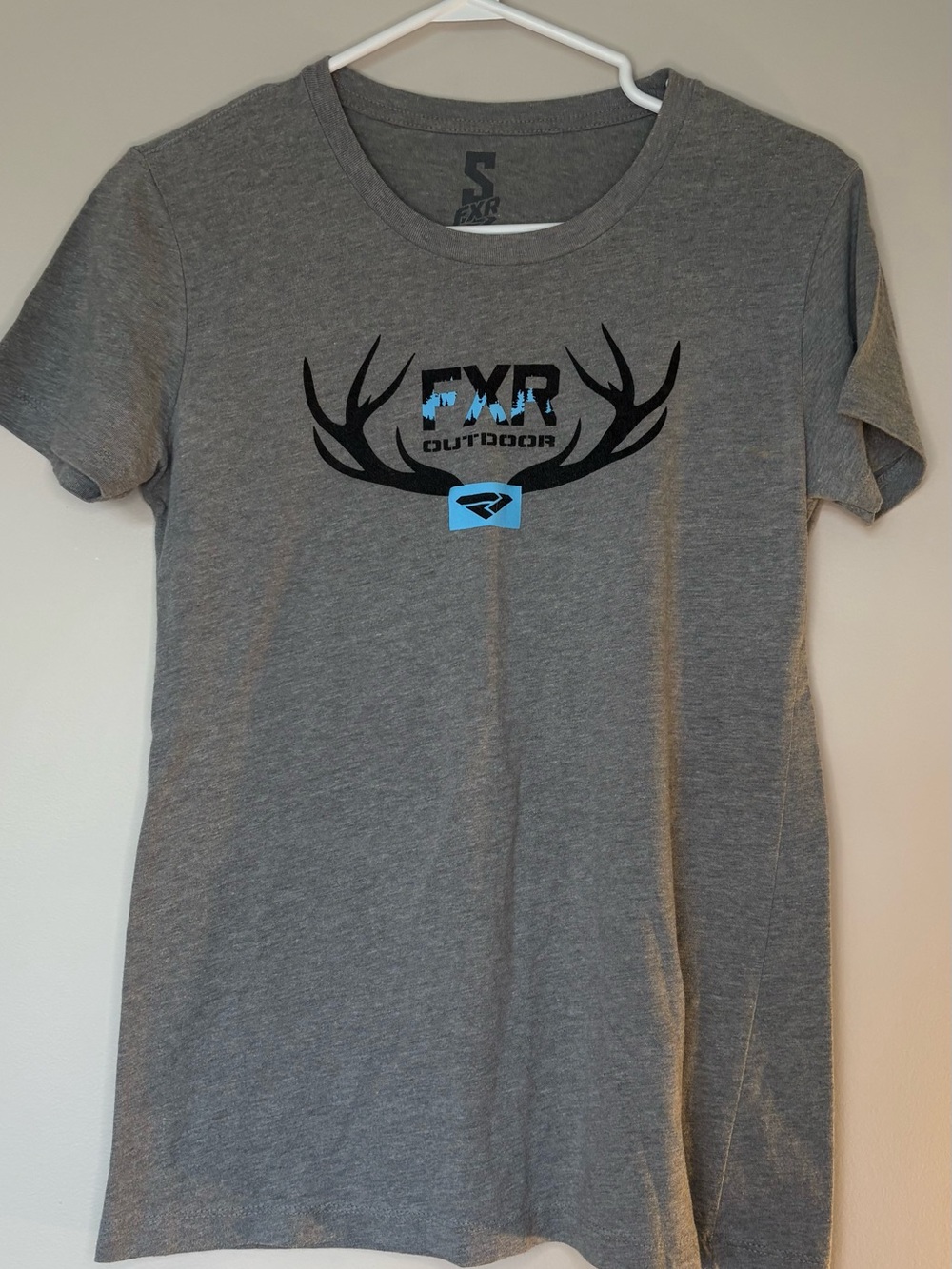 FXR Outdoor Gray Tee with Antler Logo